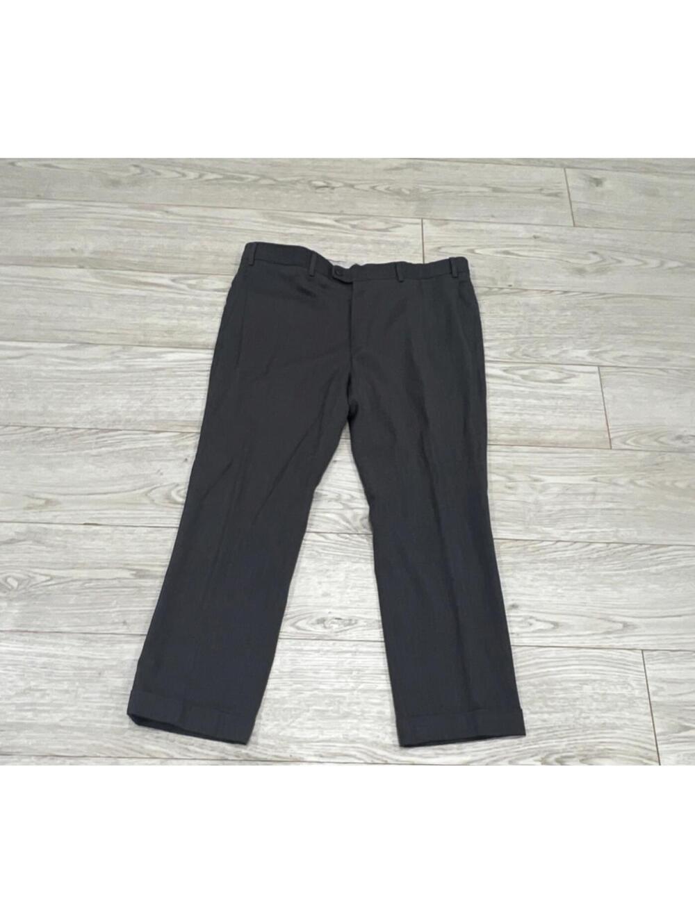 Zanella Men's Gray Solid Dress Pants SIZE 34X27